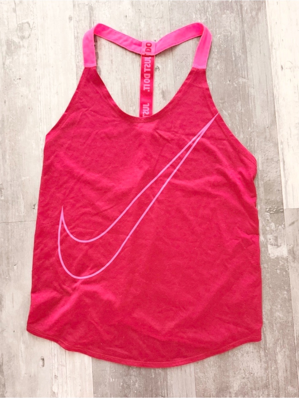 Nike Dri-FIT Pink Open Back Tank Top Size S NWOT Just Do It Athletic Gym